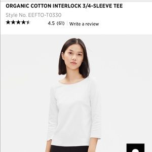 Eileen Fisher 3/4 sleeve shirt